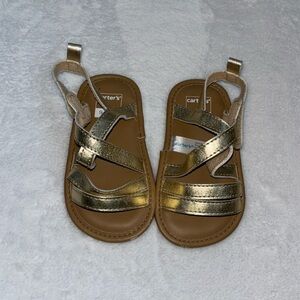 carters gold sandals 9-12 months